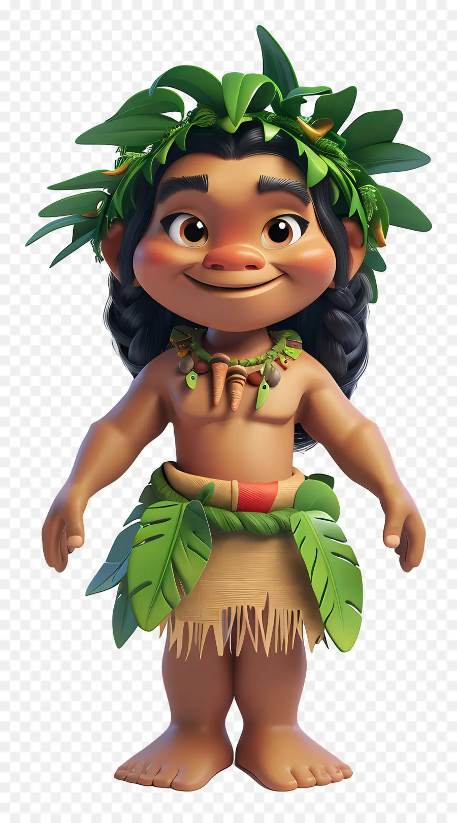 Гавайский мальчик мультфильм，Гавайские PNG