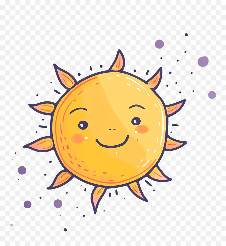 каракули солнце，Счастливого солнца PNG