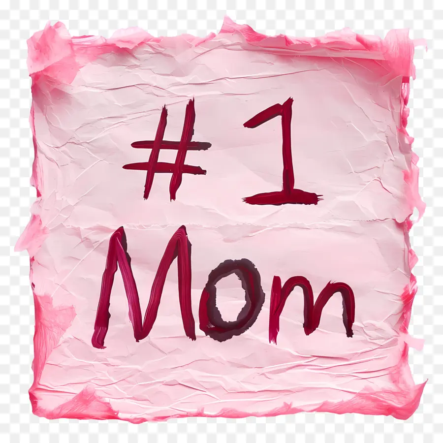 Мама номер один，розовый PNG