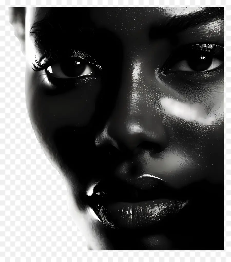 Черная женщина лицо，Афроамериканская женщина PNG