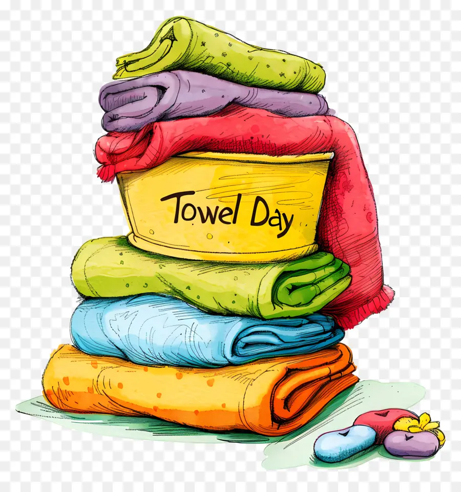 день полотенца，иллюстрации шаржа PNG