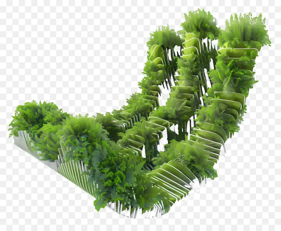 Зеленая сад стена，Металлическая скульптура PNG