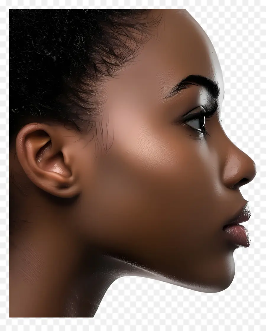 Черная женщина лицо，Женщина PNG