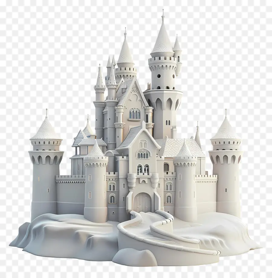Белый Замок，3d модель PNG