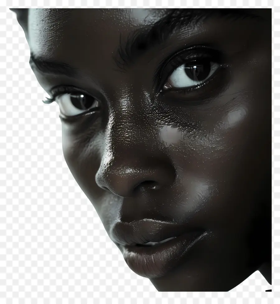 Черная женщина лицо，Афроамериканская женщина PNG