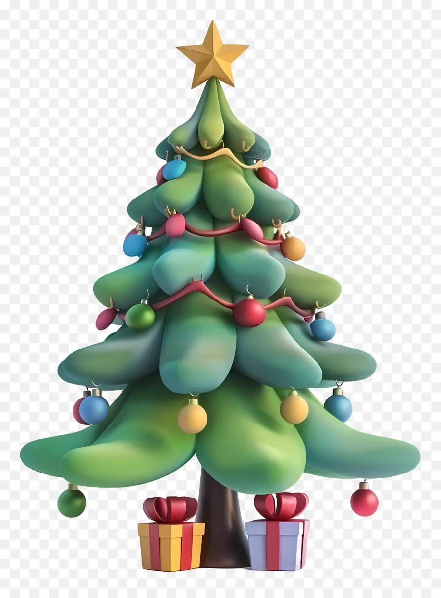 Рождественская елка，мультфильм Рождественская елка PNG