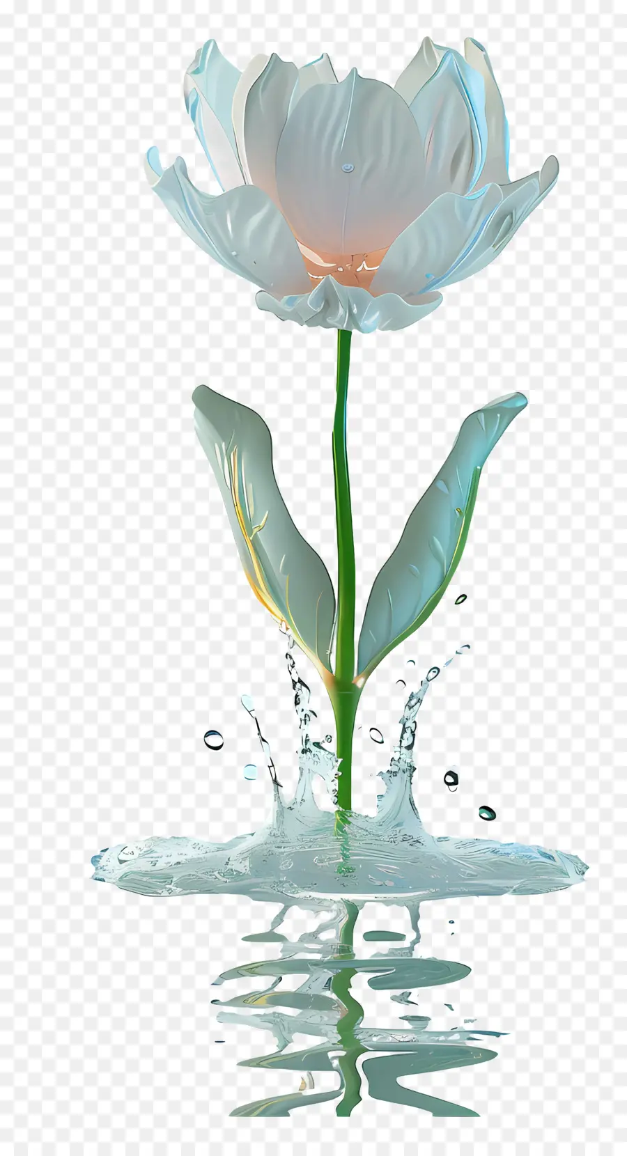 воды，цветок PNG