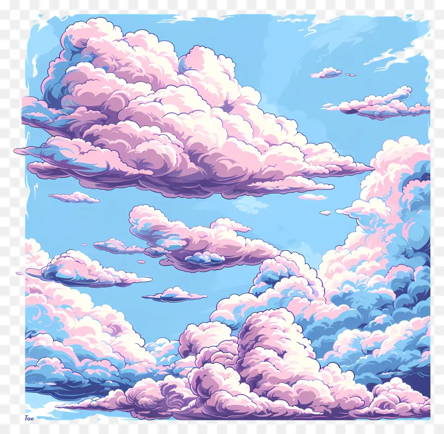 облака，розовые облака PNG