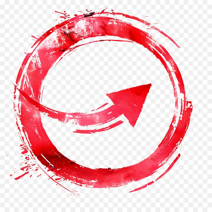 красный круг со стрелкой，красный круг PNG