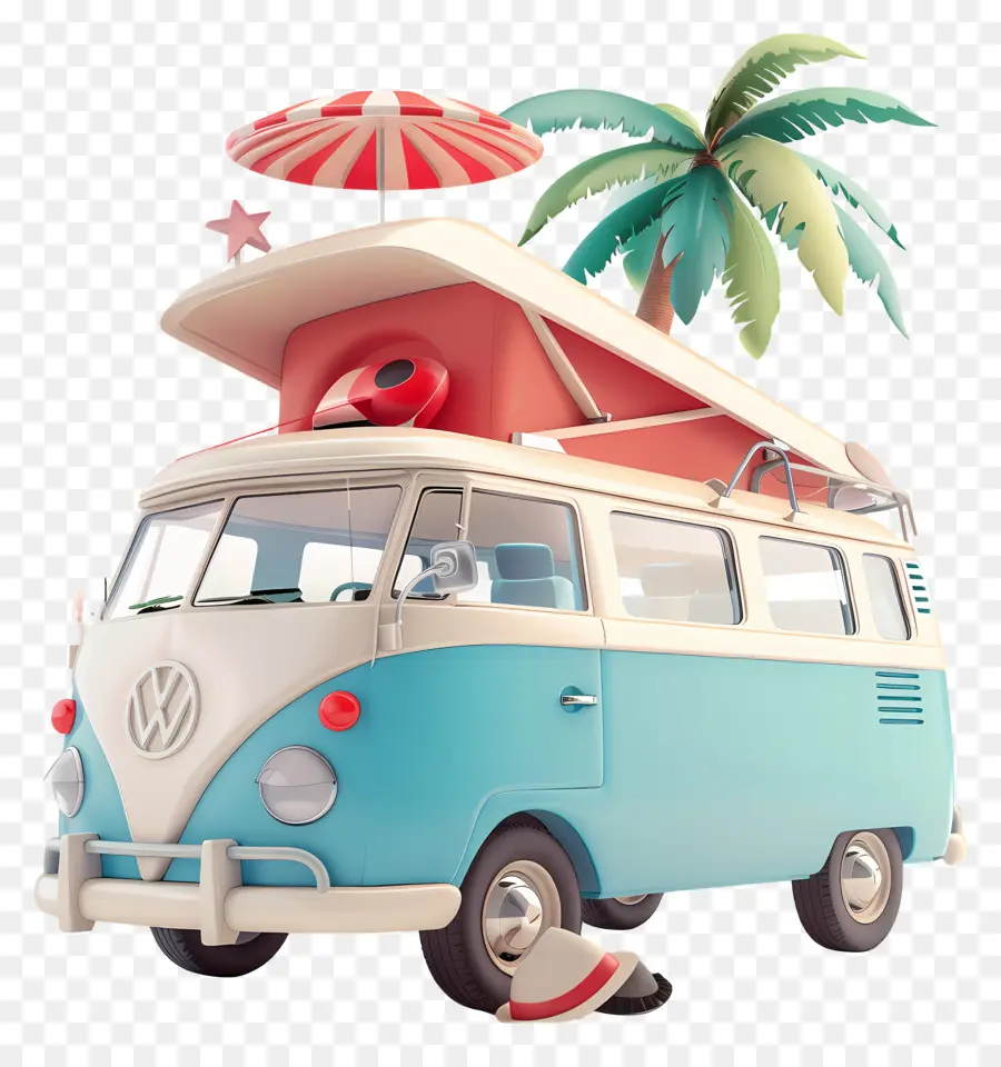 День поездки，Volkswagen Bus PNG