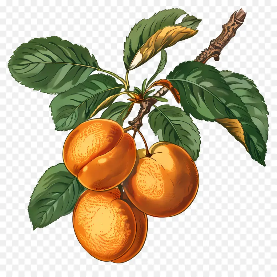 абрикосы，спелые персики PNG