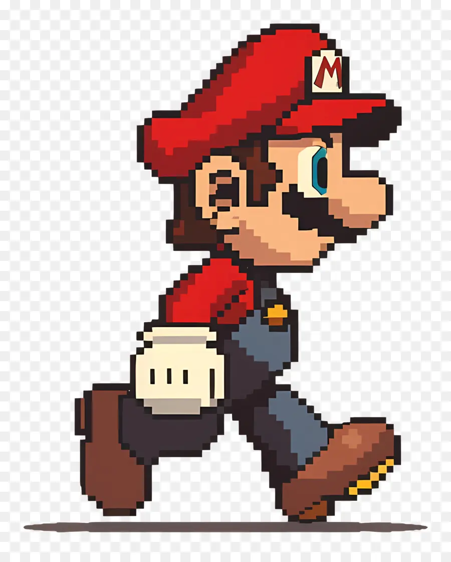 Прогулка 8 бит Марио，пиксель арт PNG