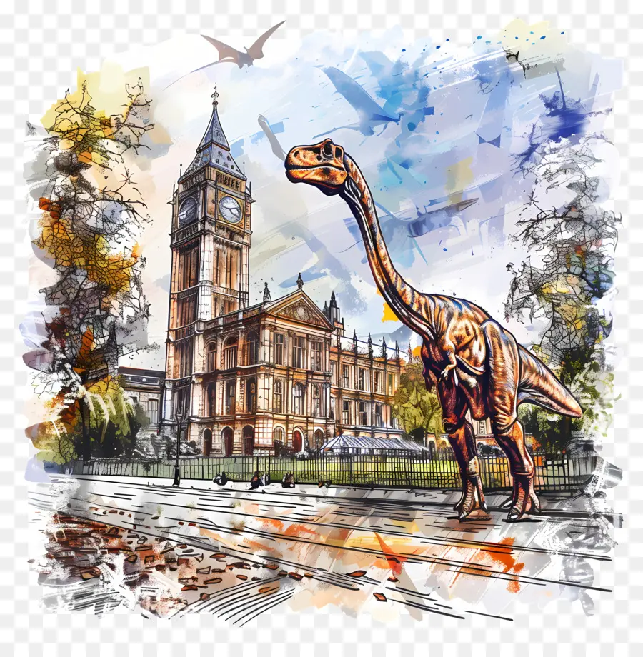 Лондонский музей естественной истории，апатозавр PNG