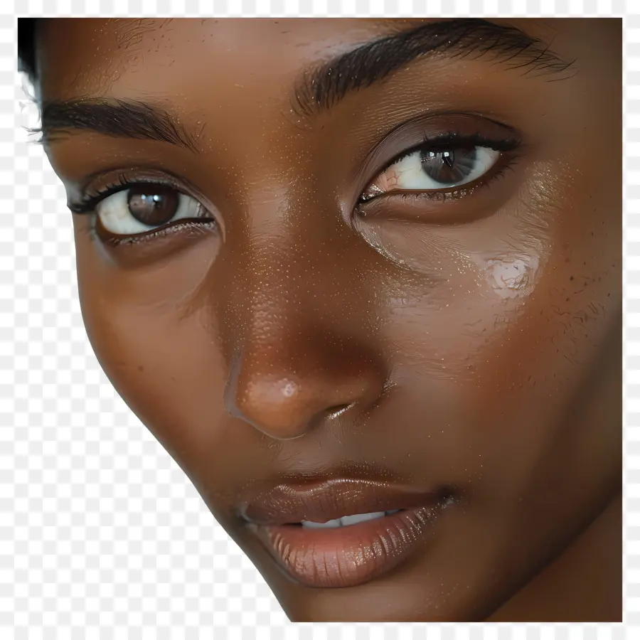 Черная женщина лицо，Женщина PNG