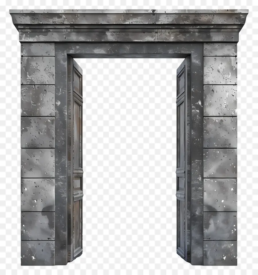 открытая дверная рама，каменная дверь PNG