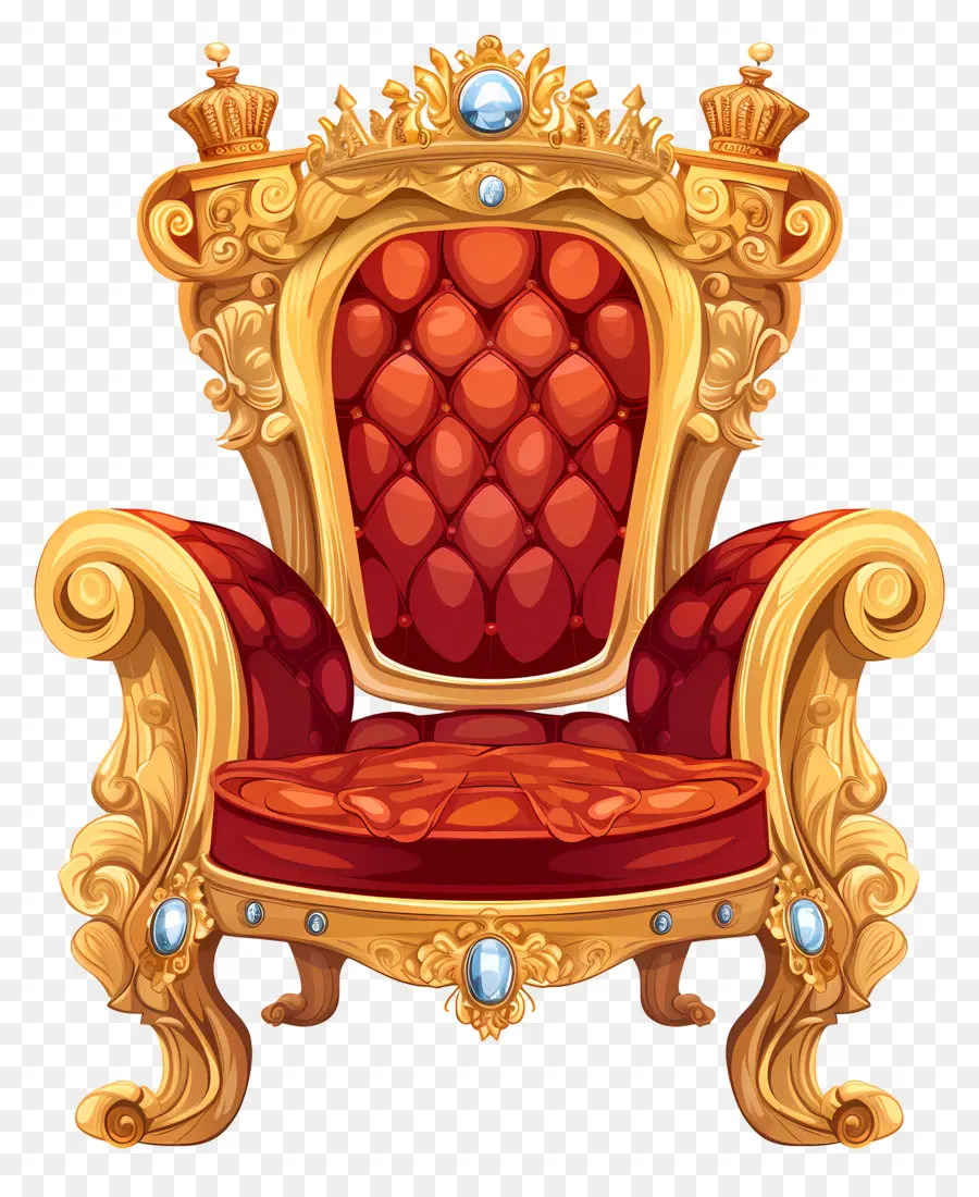 Throne，красный трон PNG