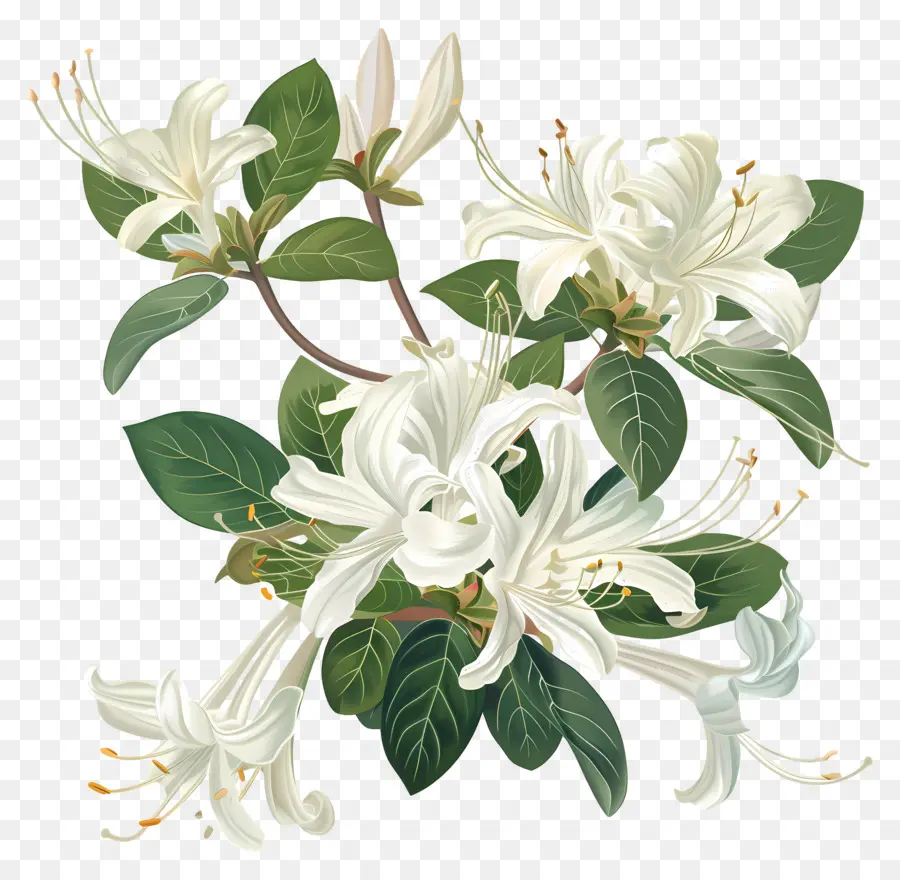 Жибата цветы，белая Лилия PNG