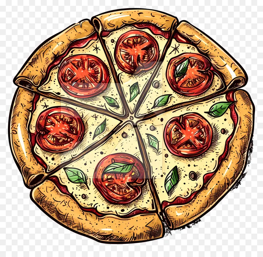 Пицца，помидоры PNG
