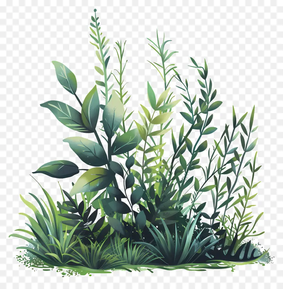 естественная растительность，Green Background PNG