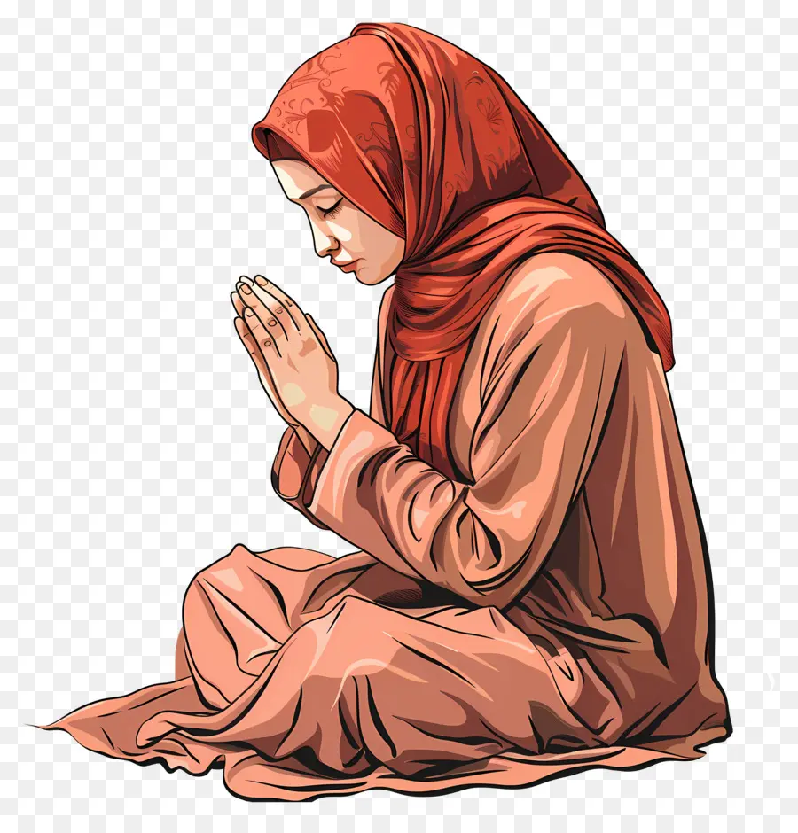 молитва，Хиджаб PNG