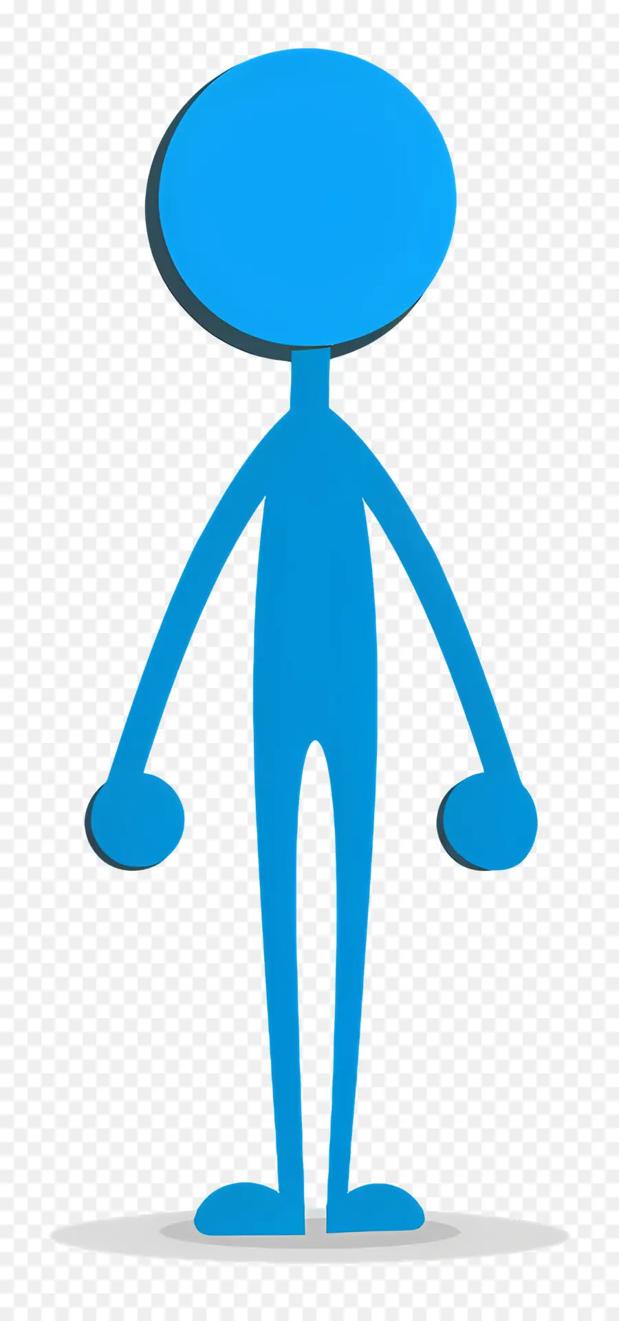 синяя фигура，персонажа из мультфильма PNG