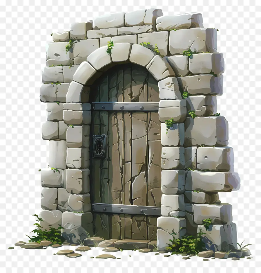 каменная дверная рама，Старая каменная дверь PNG