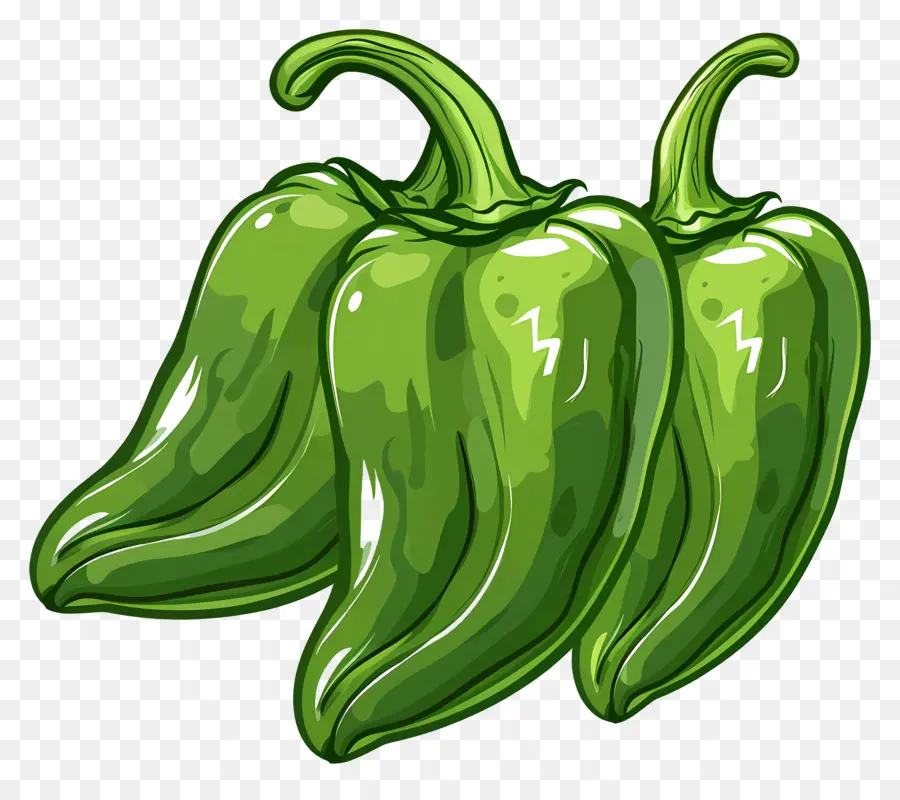 Green Peppers，Зеленый перец чили PNG
