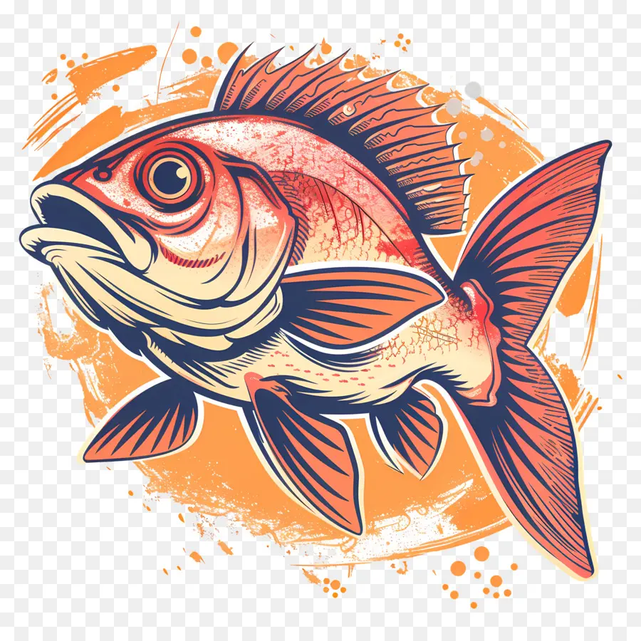 Рыбы，Красная рыба окунь PNG