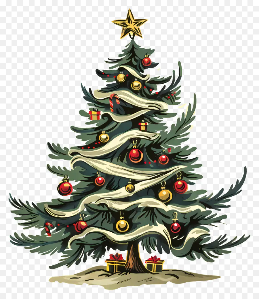 Рождественская елка，праздничные украшения PNG