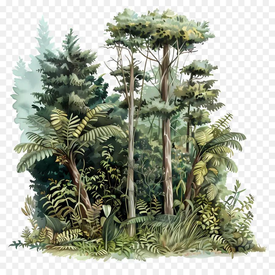 Лесная растительность，Tropical Forest PNG