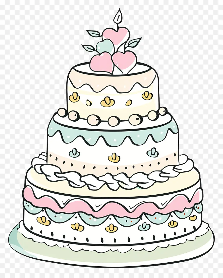 Свадебный торт，многоуровневый торт PNG