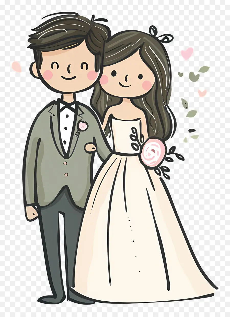 свадебная пара，жених и невеста PNG