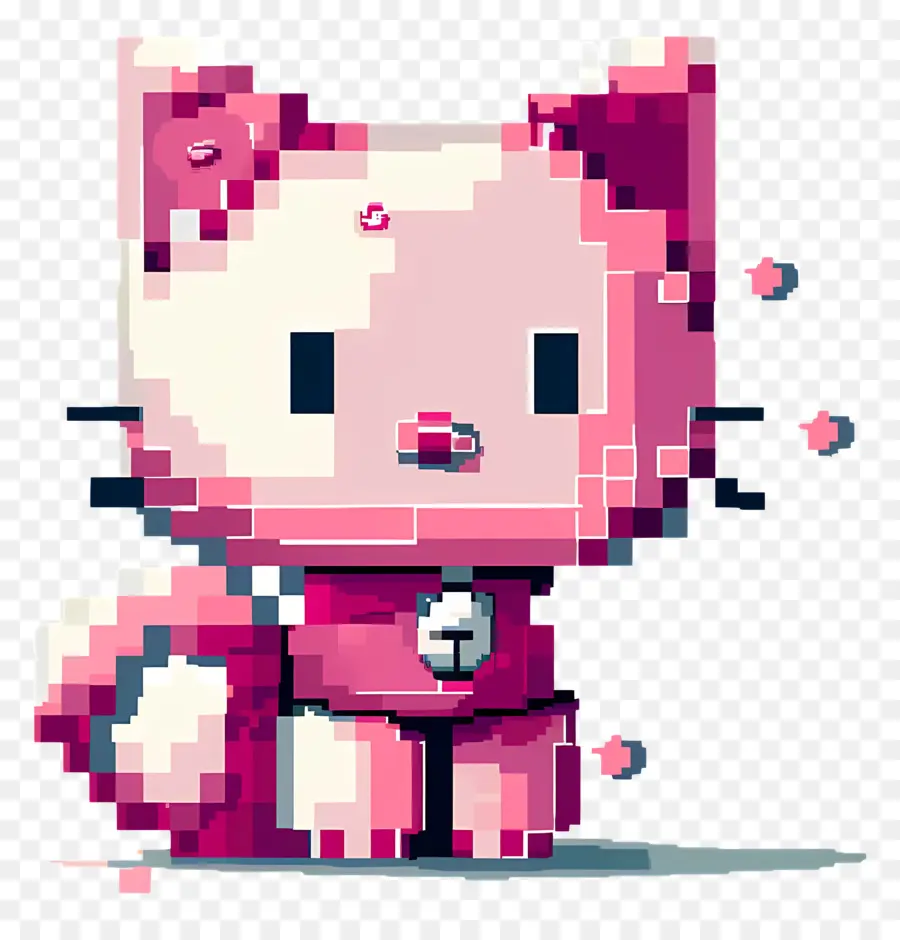 Hello Kitty Pixel，розовый котенок PNG