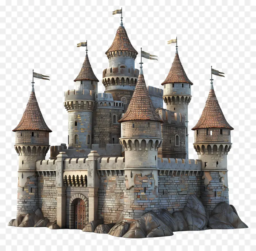 средневековый замок，замок PNG