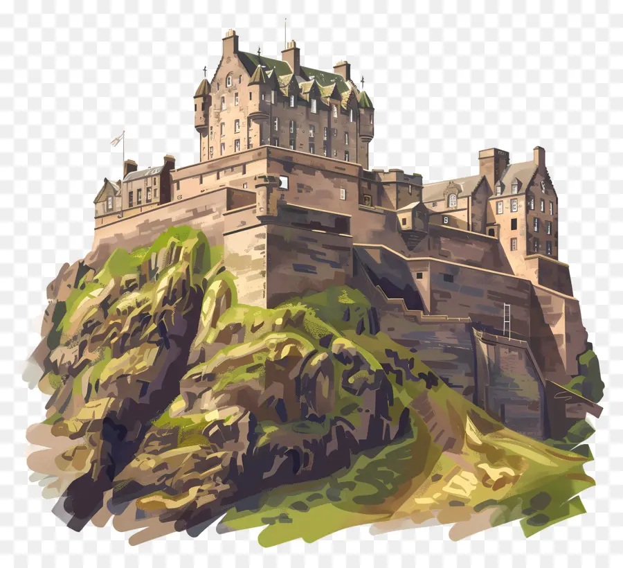 эдинбургский замок，Шотландии PNG