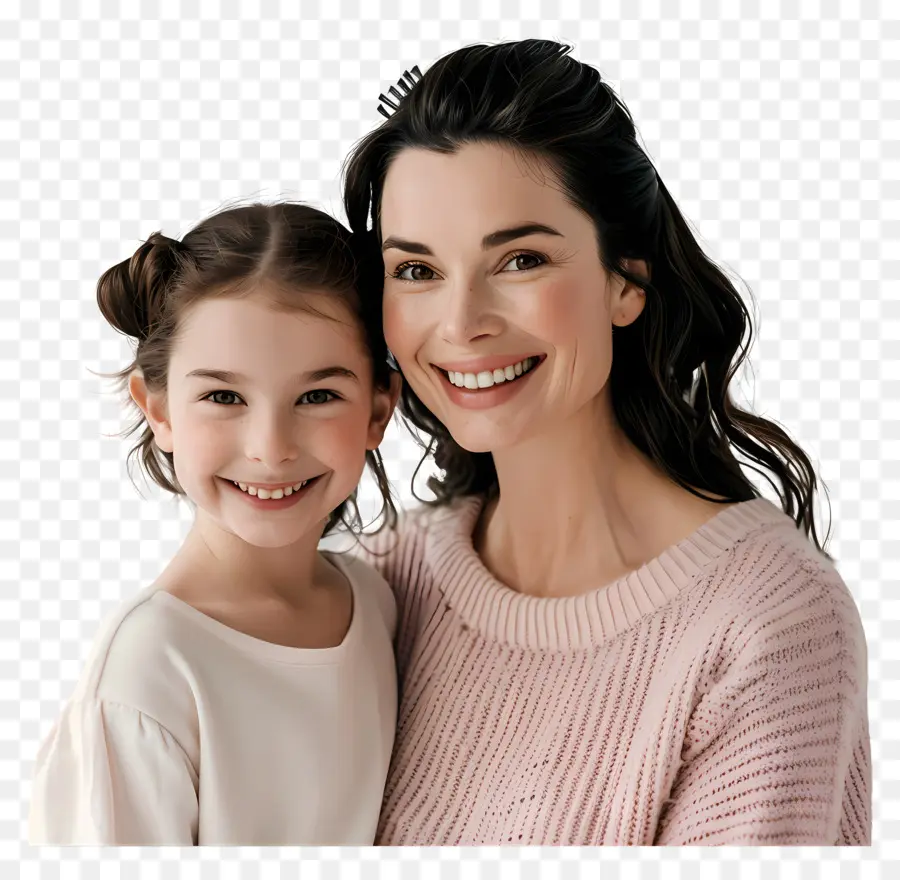 мать и дочь，семейное фото PNG