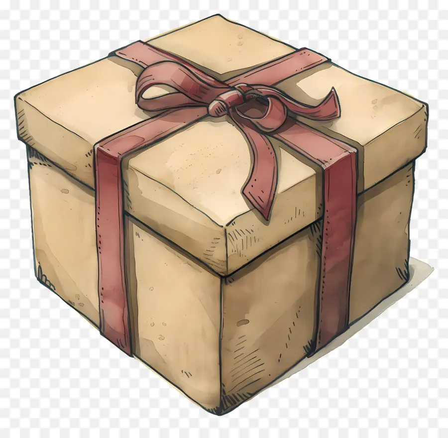 Коробка，Обернутый подарок PNG