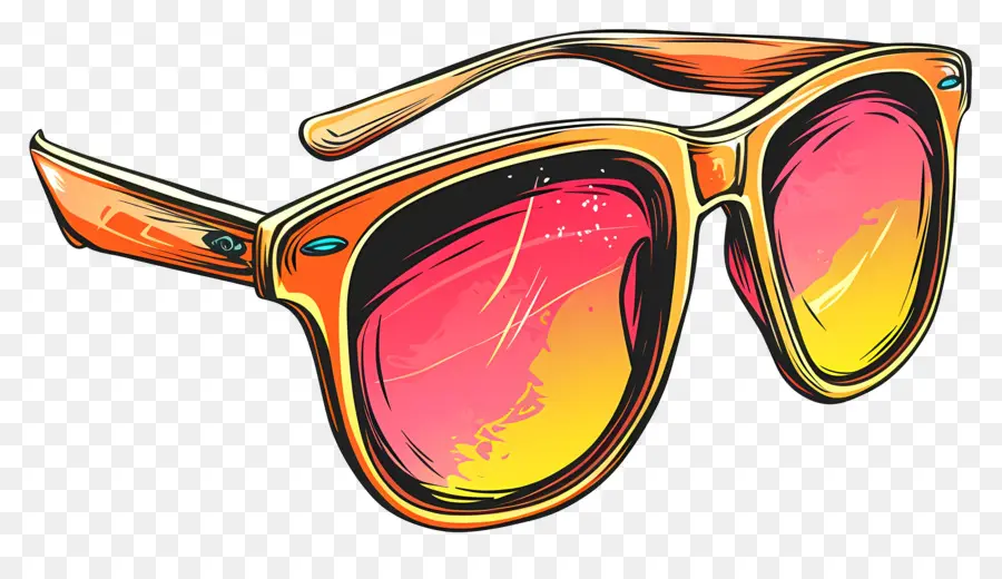 Солнцезащитные очки，Оранжевые солнцезащитные очки PNG