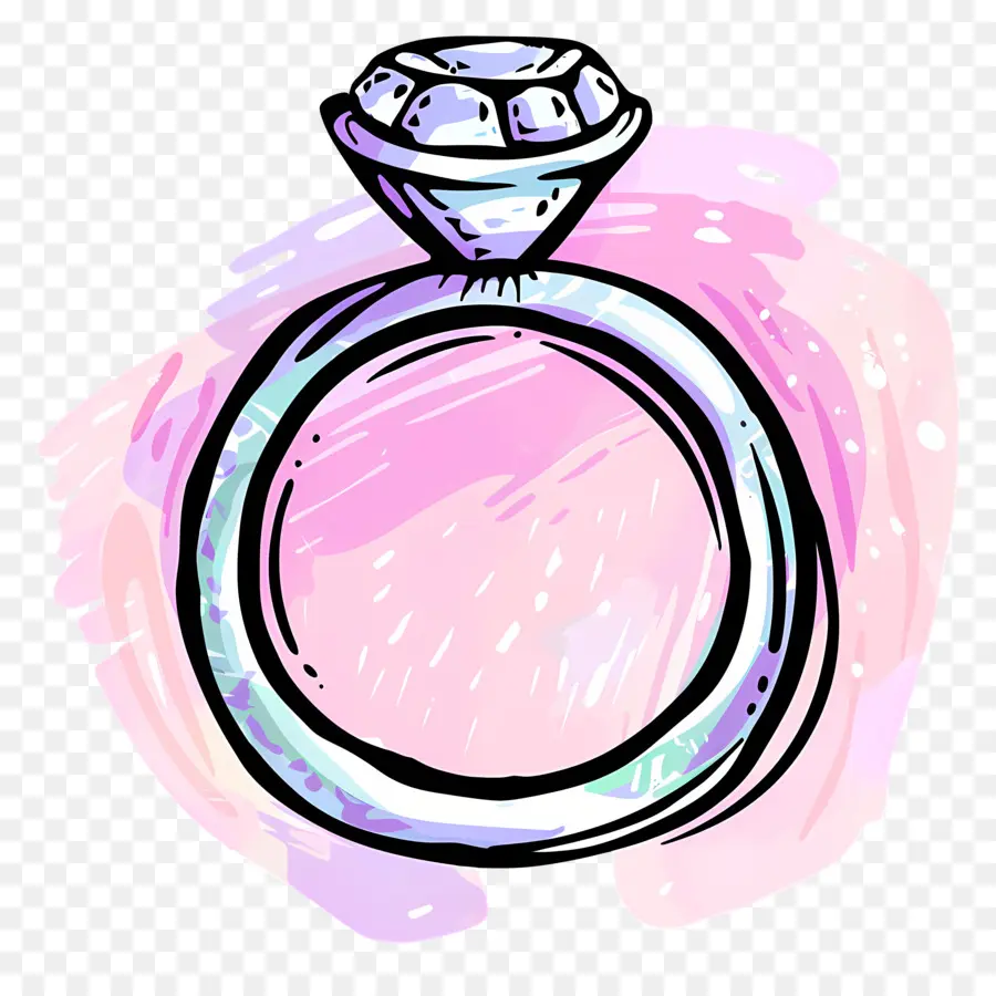 Engagement Ring，кольцо с бриллиантом PNG