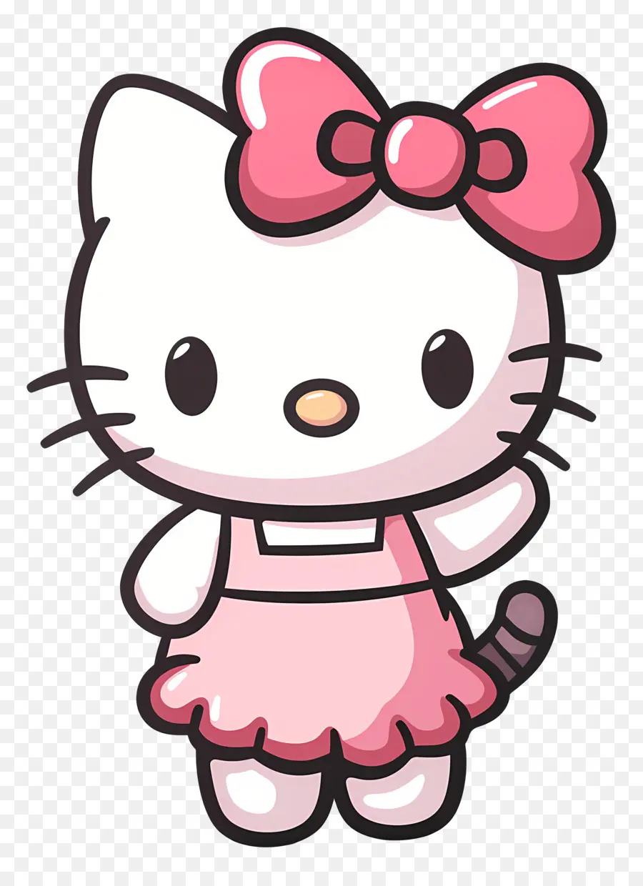 Привет Китти，Розовый мультипликационный котенок PNG