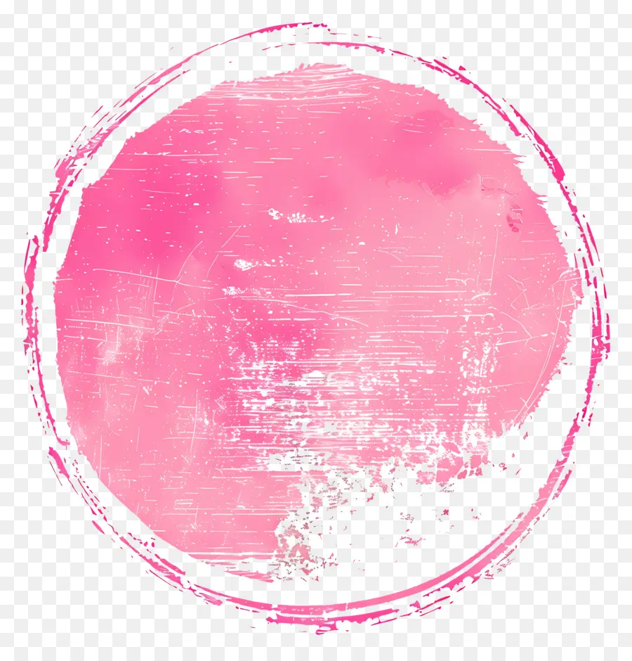 розовый круг，акварель PNG