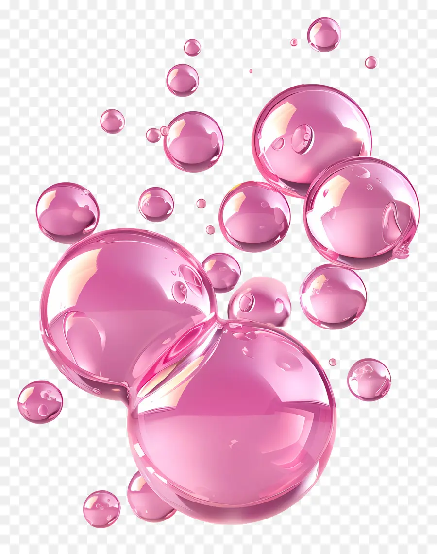 розовые пузырьки，розовая жидкость PNG