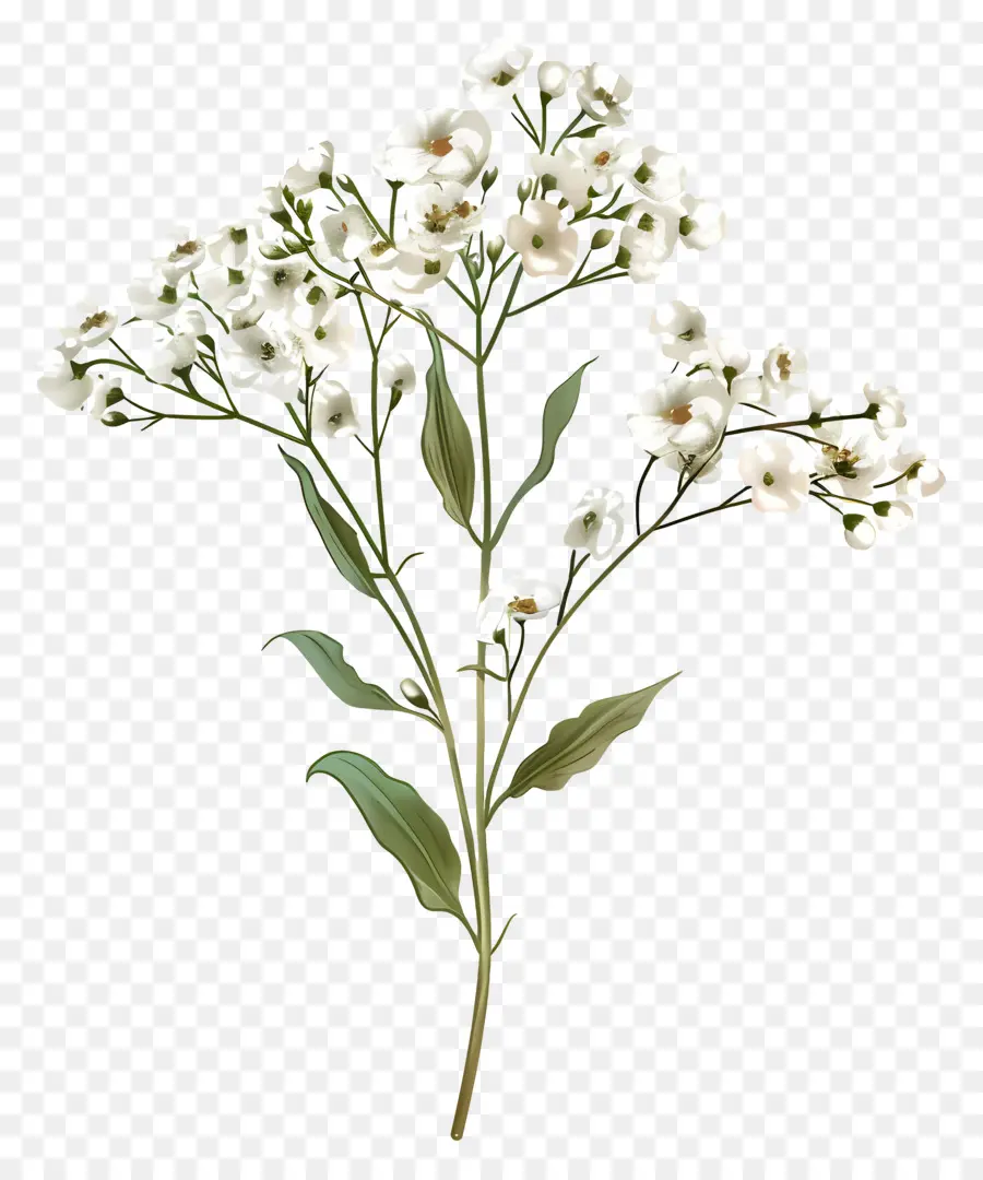 цветок детские дыхание，белый цветок PNG