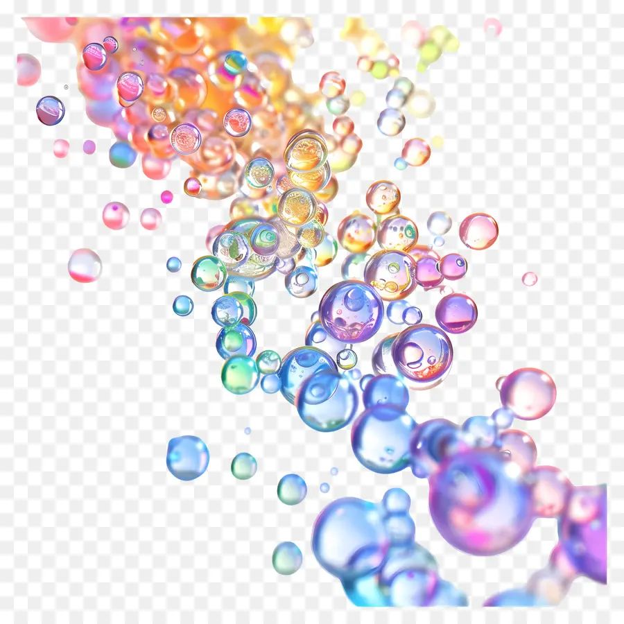 радужные пузыри，Пузыри PNG