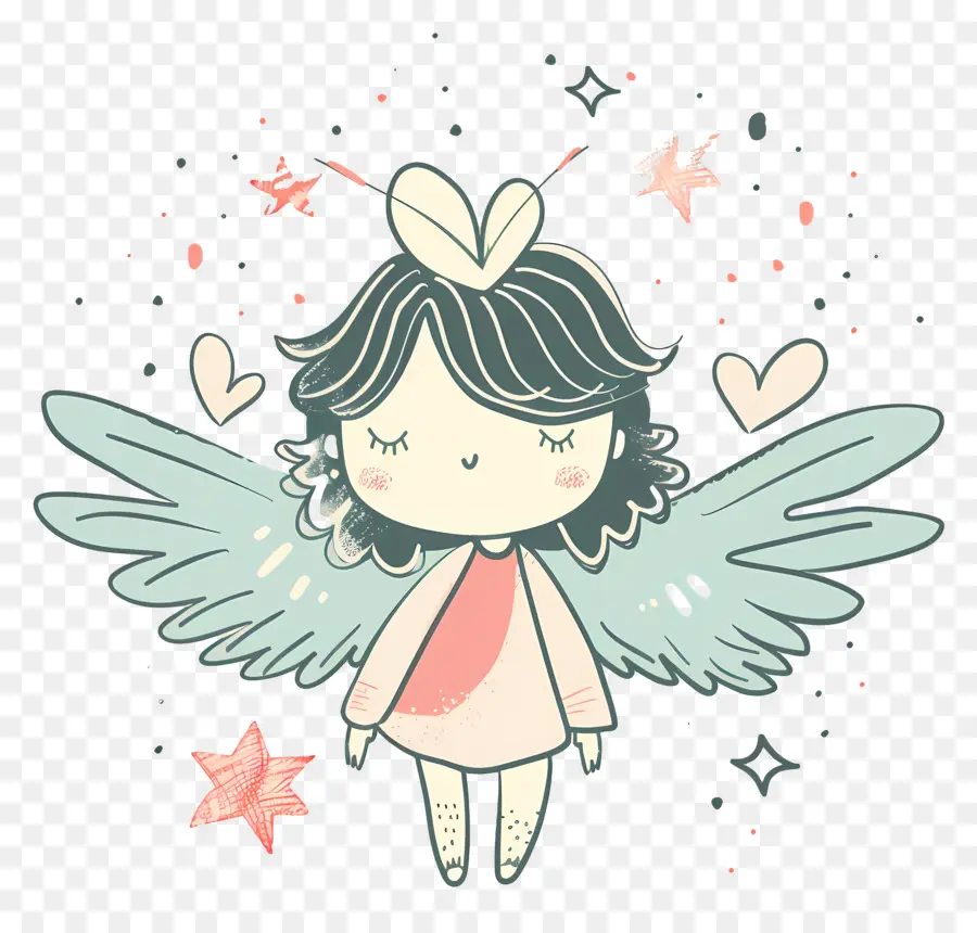 ангел，милая маленькая девочка PNG