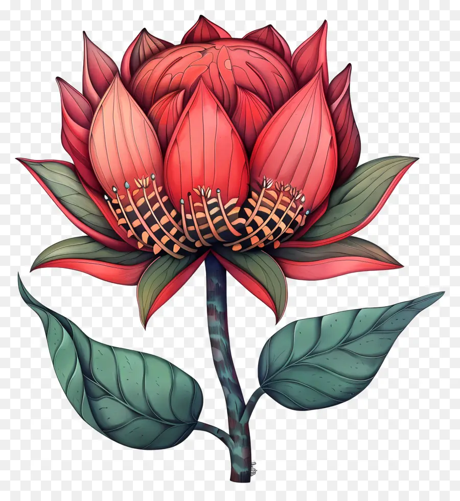Цветок желудка，красный цветок PNG