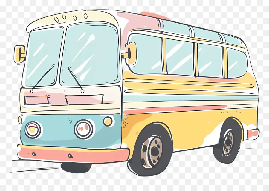 автобус，старинные автобусы PNG