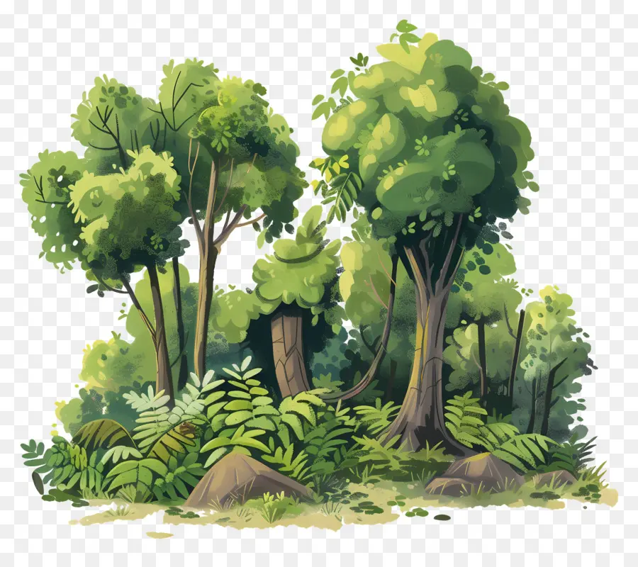Лесная растительность，лес PNG