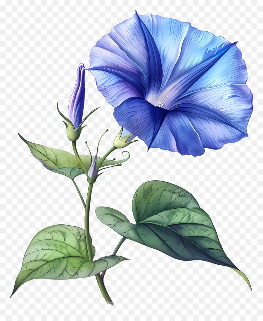 Утренняя слава цветок，Синяя утренняя слава PNG