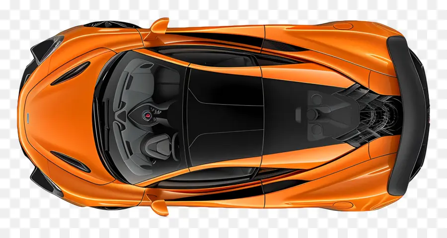 вид сверху автомобиля，оранжевый автомобиль PNG